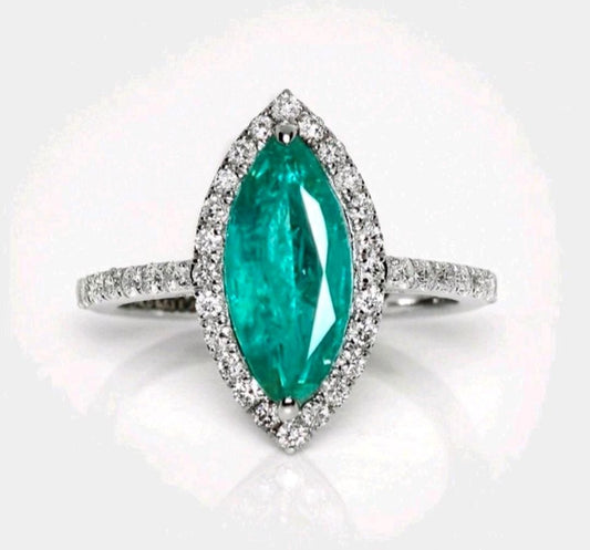 Diamantring mit Smaragd