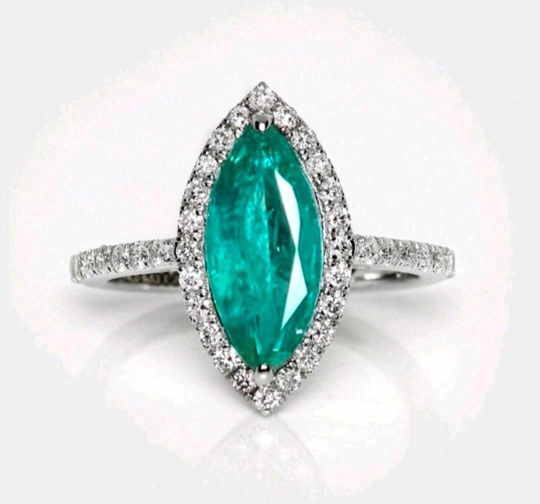 Diamantring mit Smaragd