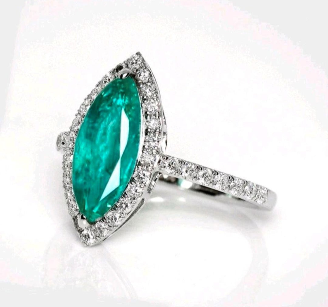Diamantring mit Smaragd