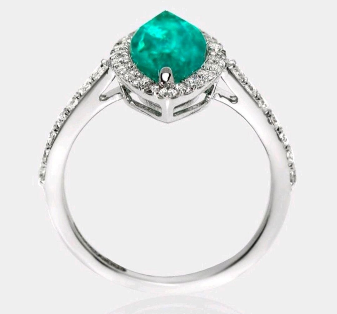 Diamantring mit Smaragd
